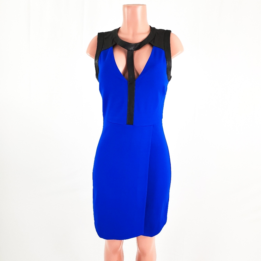 XOXO Royal Blue Cut Out Sheath Midi Dress